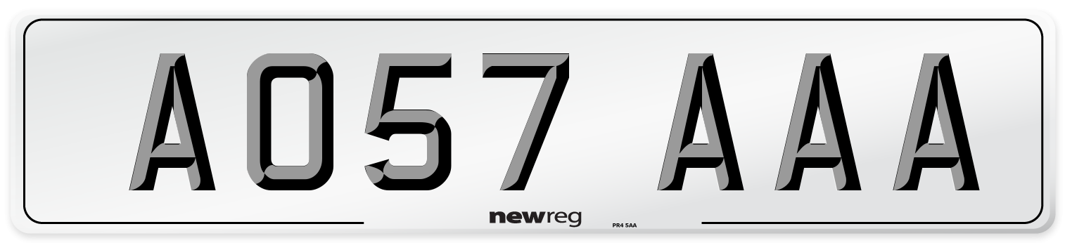AO57 AAA Number Plate from New Reg